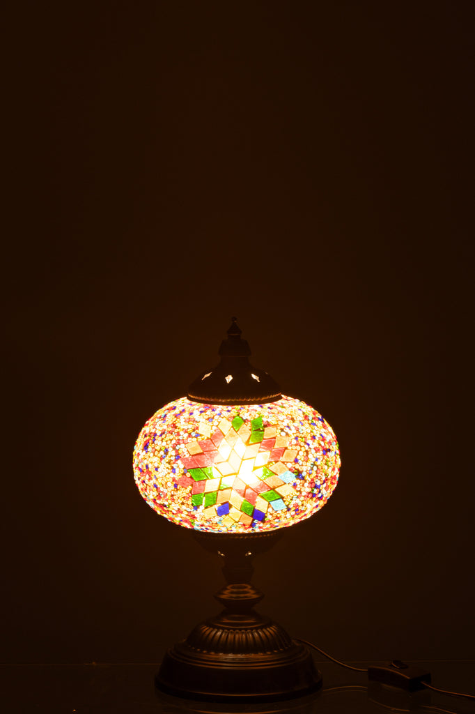 Tafellamp Mozaïek Glas/Metaal Oranje