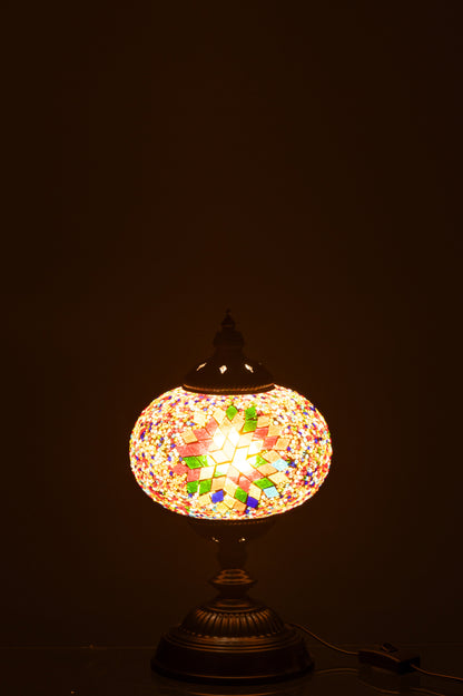 Tafellamp Mozaïek Glas/Metaal Oranje