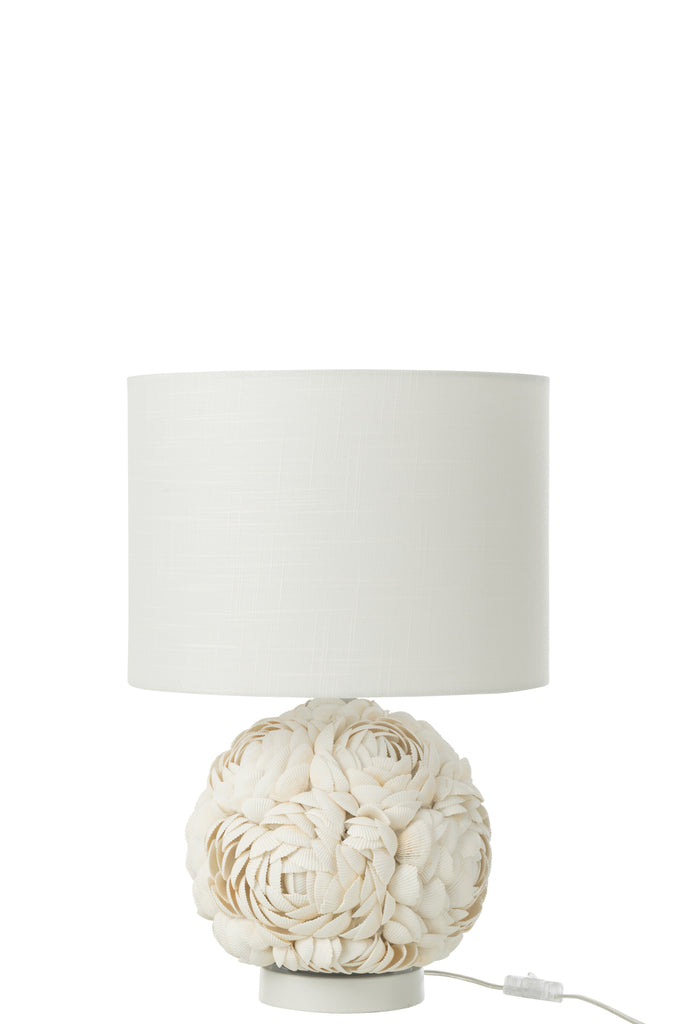 Table Lamp Waving Ceramic White