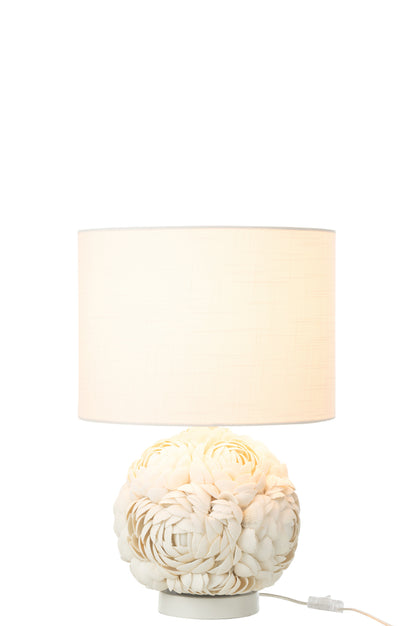 Table Lamp Waving Ceramic White