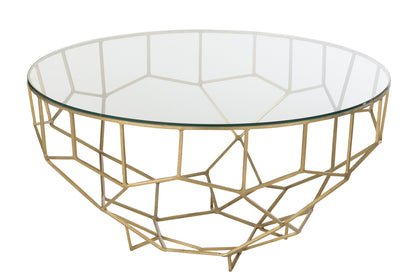 Tafel Moza Metaal/Glas Goud