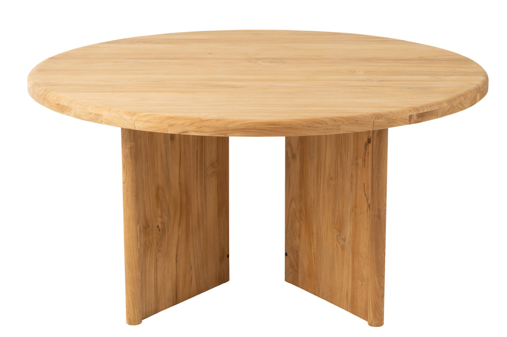 Tafel rond teakhout natuurlijk