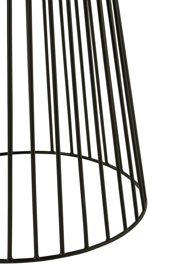 Tafel Rond Hout Metaal Natuurlijk Zwart