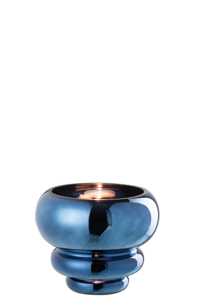 Theelichthouder / Vaas Julia Glas Blauw