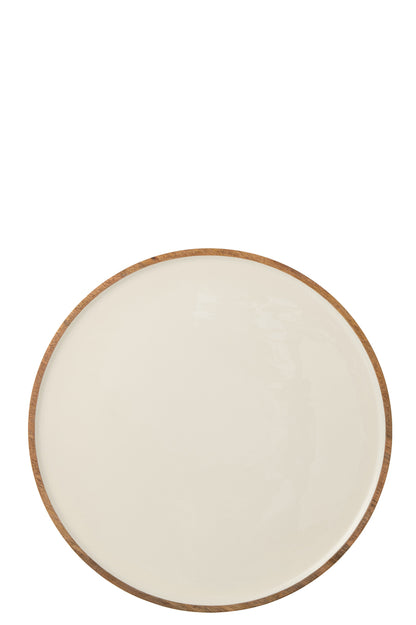 Lade Kos Hout Bruin/Wit Groot
