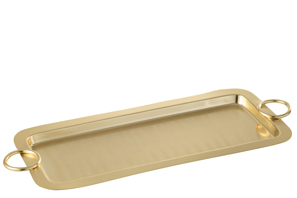 Plank Mijl Mat Metaal Goud Groot