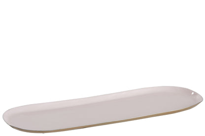 Lade Ovaal Afgerond Aluminium Roze/Goud