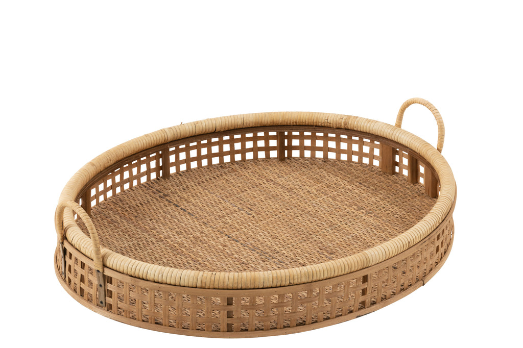 Plank Pick Rattan/Bamboe Natuurlijk, Groot