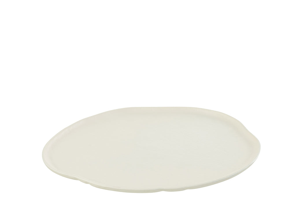 Plank Ronde Aluminium Wit Middelgroot