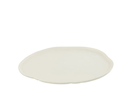 Plank Ronde Aluminium Wit Middelgroot