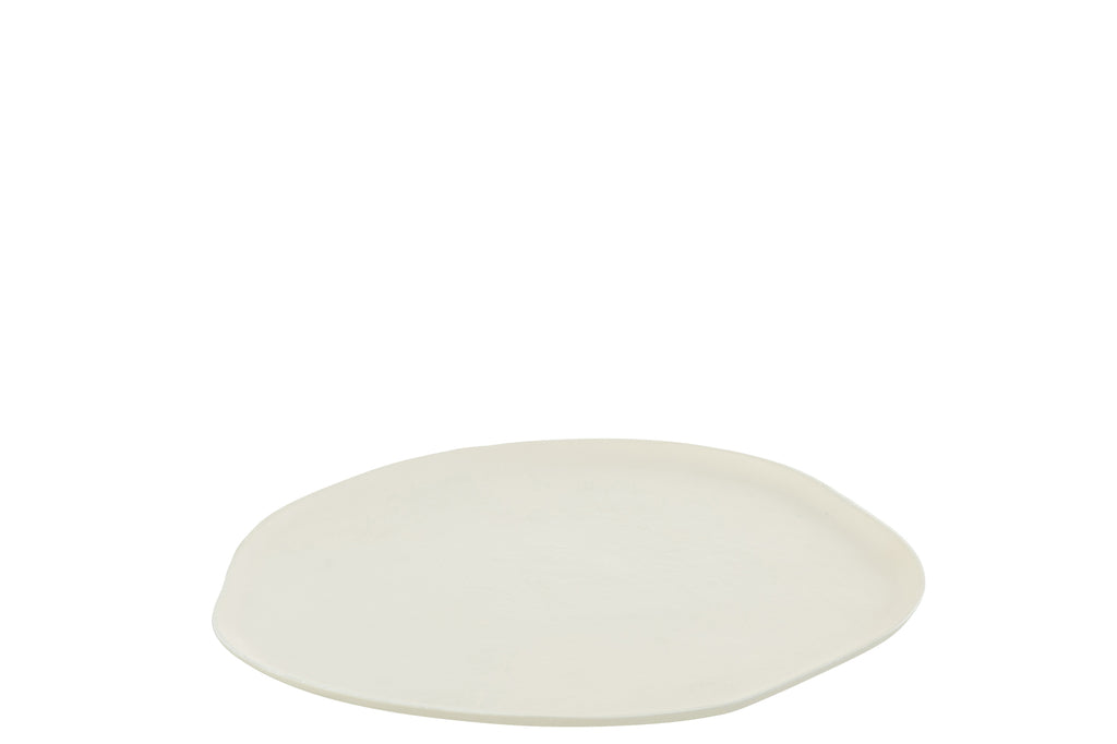 Plank Ronde Aluminium Wit Klein