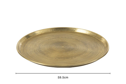 Lade Ronde Ringen Aluminium Goud Groot 60Cm