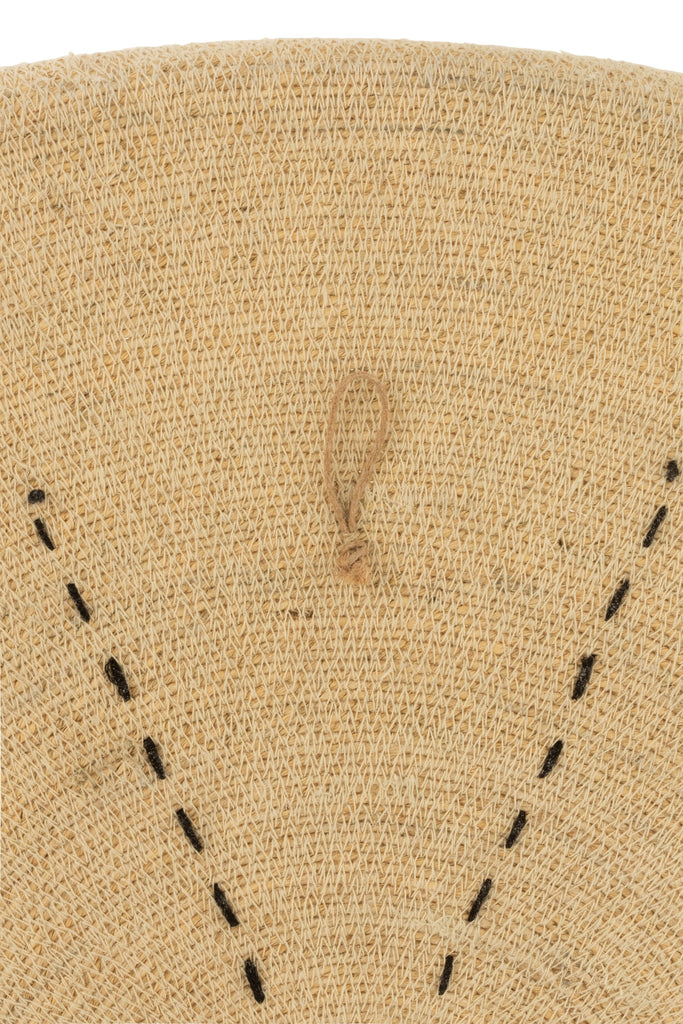 Lade Wanddecoratie Ster Gepunte Lijnen Zeegras Natuur/Zwart