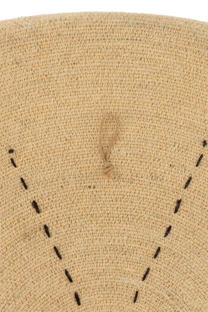 Lade Wanddecoratie Ster Gepunte Lijnen Zeegras Natuur/Zwart