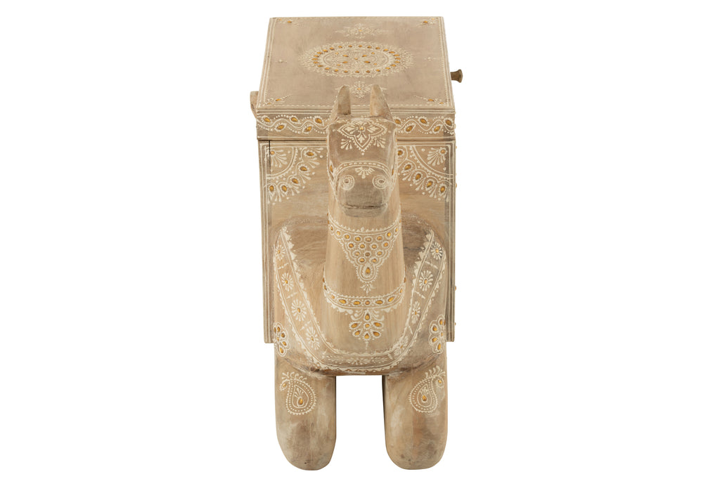 Trunk Camel Mango Wood Natural/White