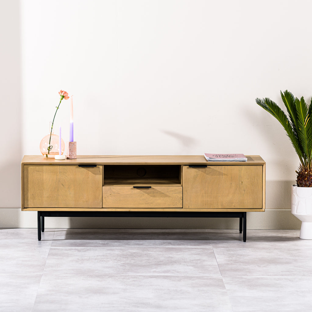 TV cabinet 2D, 140 cm, B180 natural