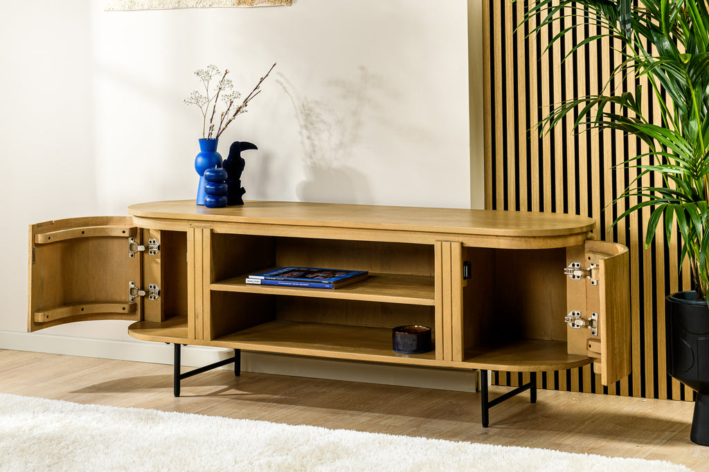 TV cabinet 2D, 155 cm, B180 natural