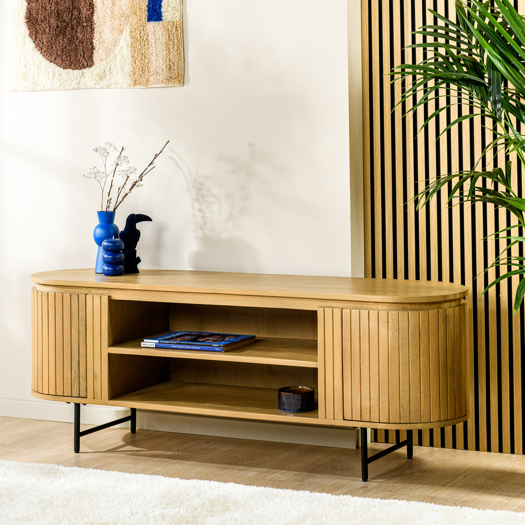 TV cabinet 2D, 155 cm, B180 natural