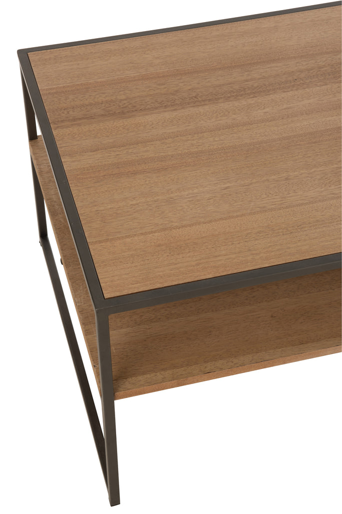 Tv-tafel 1 lade hout/metaal natuurlijk