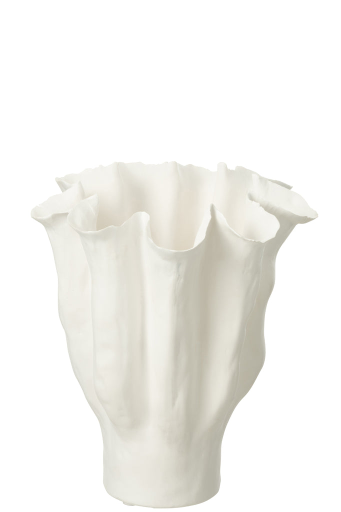 Vaas Calyx Ceramic White Medium