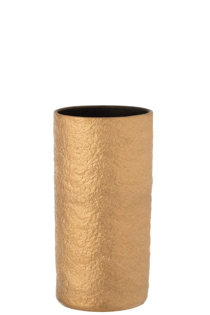 J-Line Vaas Gatsby Keramiek Goud Medium - 30.00 cm hoog