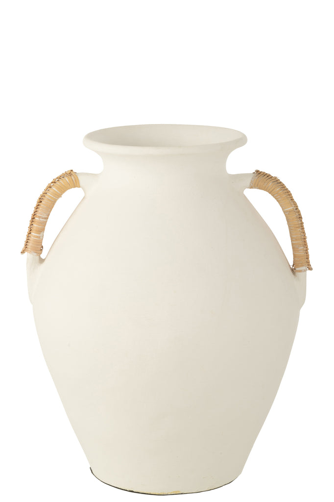 Vase Leo Terracotta White/Natural