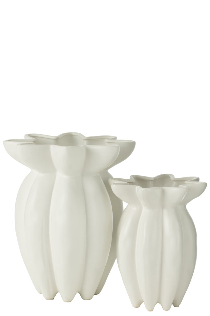 Vaas Lotus Ceramic White Large