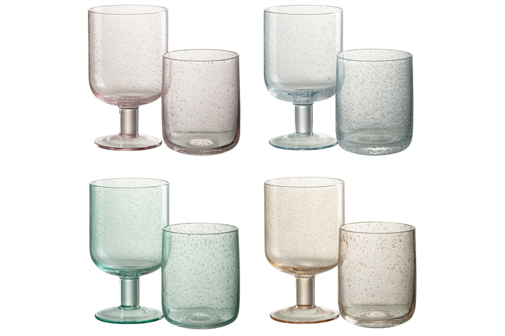 J-Line Glas Wijn Tommy Glas Mix Assortiment Van 4