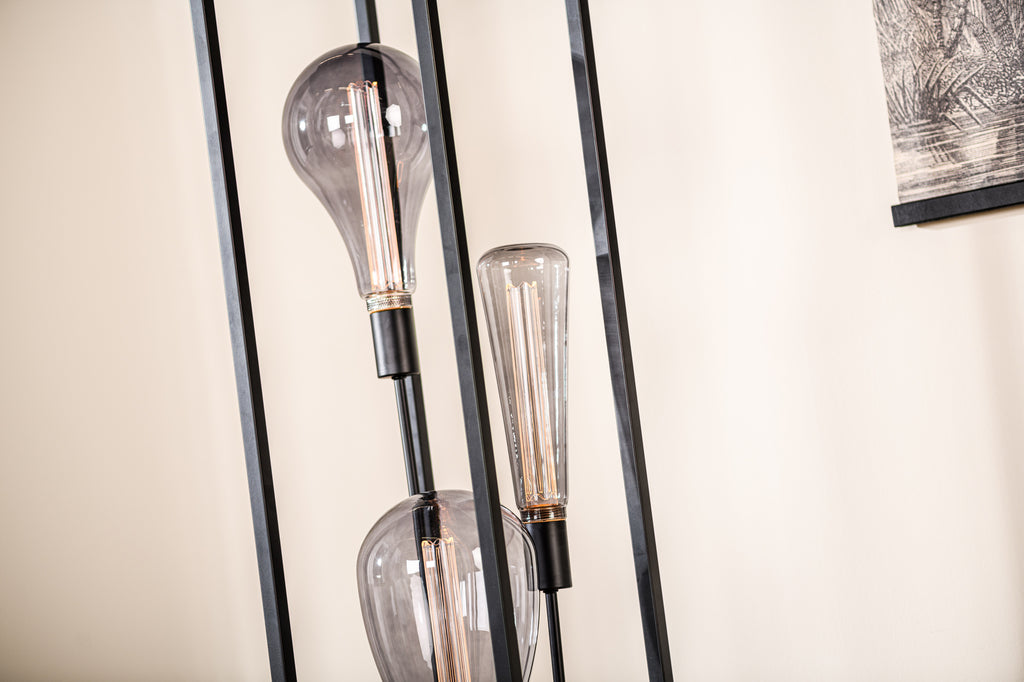 Floor lamp, 3 lights, V340 black