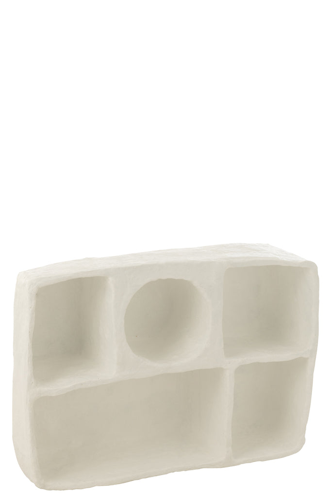 Wall Rack Flint Paper Mache White Large