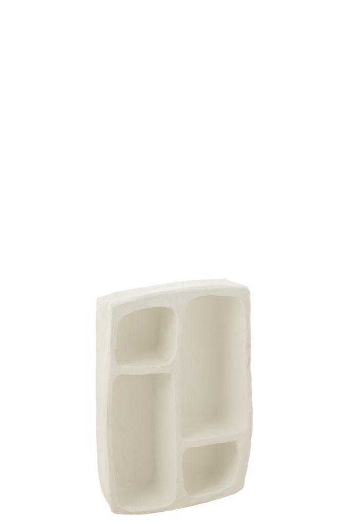 Wall Rack Flint Paper Mache White Small