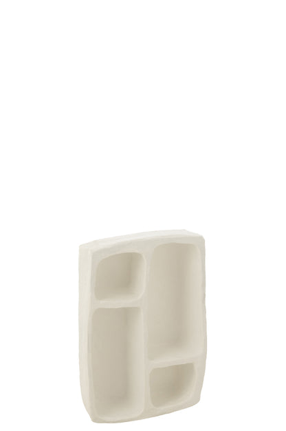 Wall Rack Flint Paper Mache White Small