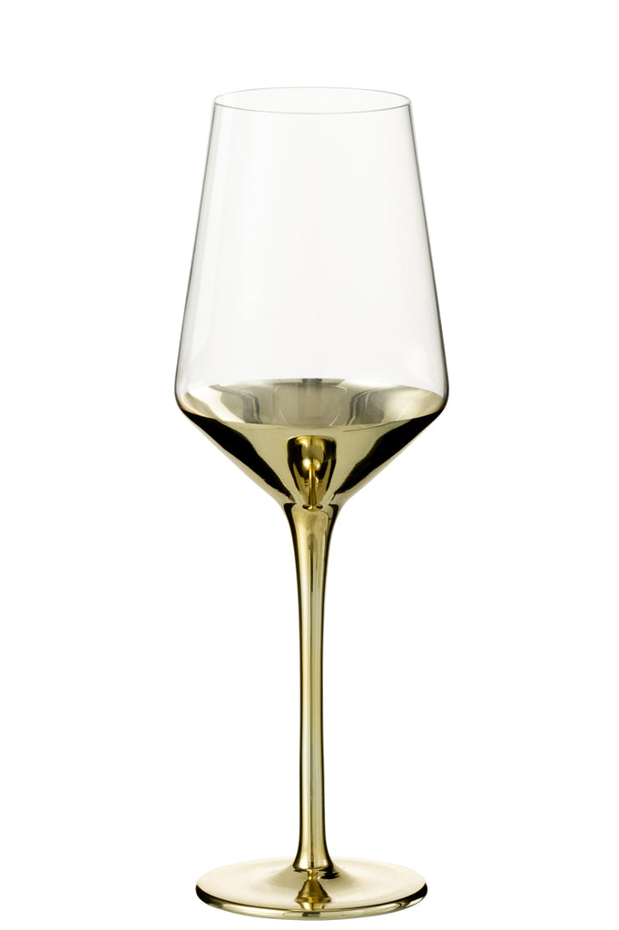 Wijnglas Glas Goud/Transparant