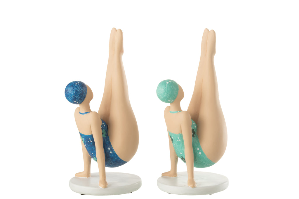 Vrouwen Yoga Op Handen Polyresin Mix, set van 2