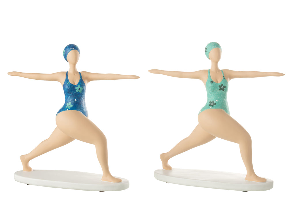 Vrouwen Yoga Stretch Polyresin Mix, set van 2