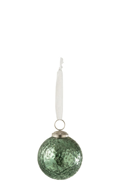 Kerstbal Glas Groen Klein