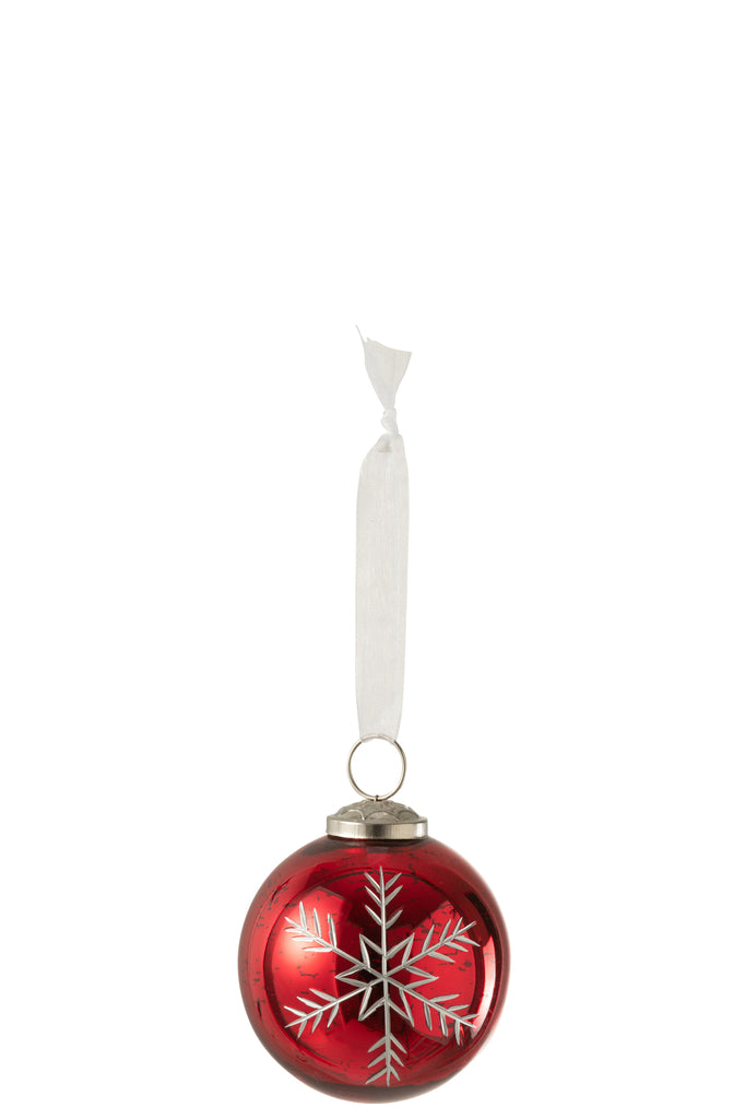 Kerstbal Glas Rood Klein