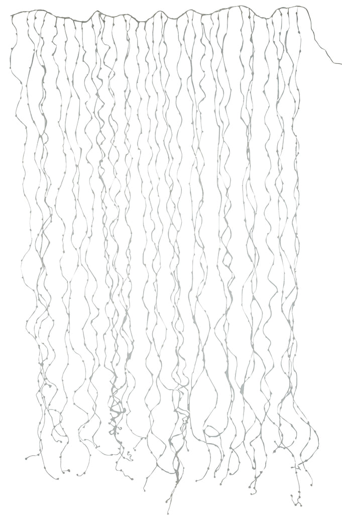 J-Line Christmas Lights Curtain 2X3m Silver 1020Led Warm White