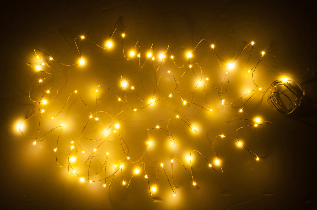 Kerstverlichting Draad 9M Goud 90Led Warm Wit