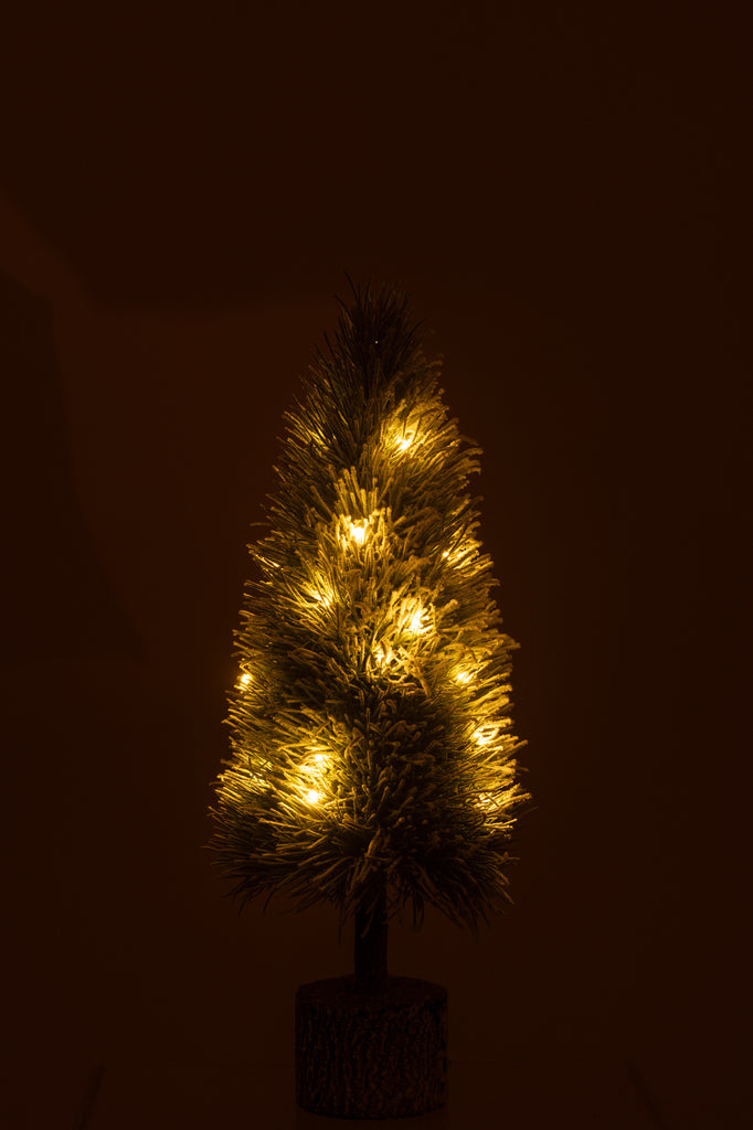 Kerstboom B+Led Kunstmatige Sneeuw Groen Middelgroot
