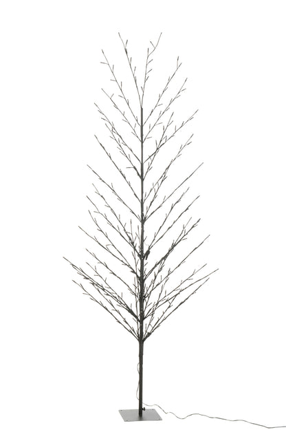 J-Line Kerstboom Kaal+ Led Metaal Zwart