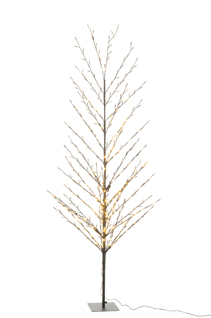 J-Line Kerstboom Kaal+ Led Metaal Zwart