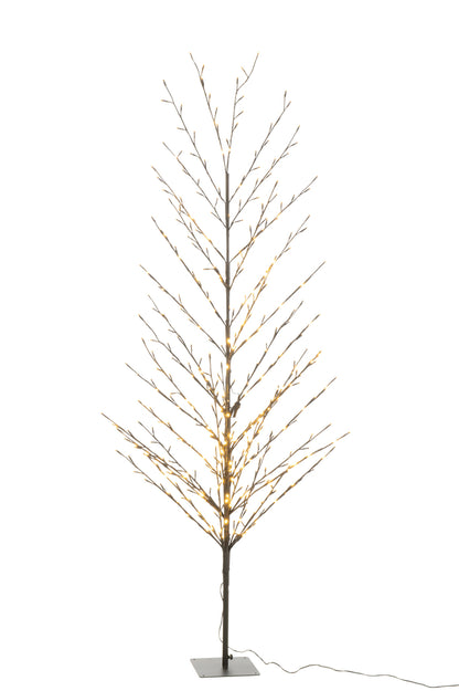 J-Line Kerstboom Kaal+ Led Metaal Zwart