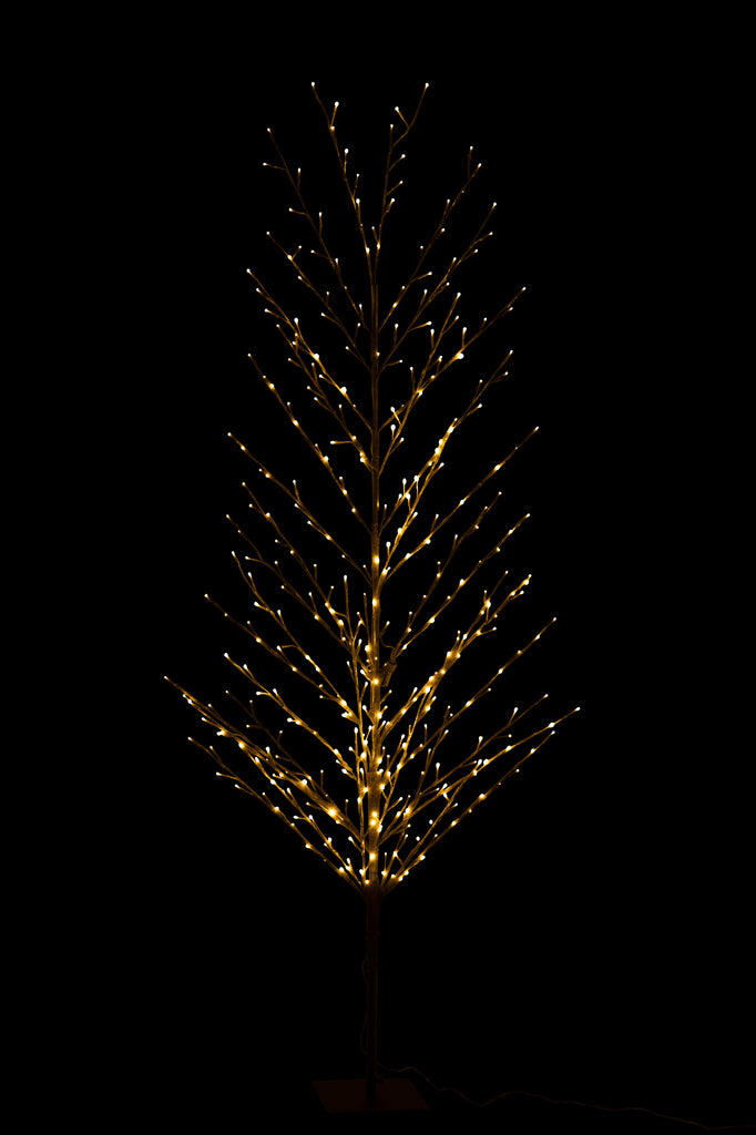 J-Line Kerstboom Kaal+ Led Metaal Zwart