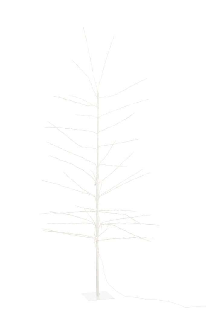 J-Line Kerstboom Kaal+ Led Metaal Wit