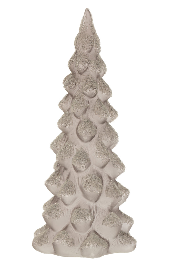 Kerstboom Deco Suikerglas Berijpt Grijs Groot