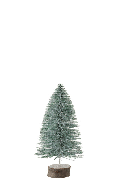 J-Line Christmas Tree Deco Glitter Light Green Medium