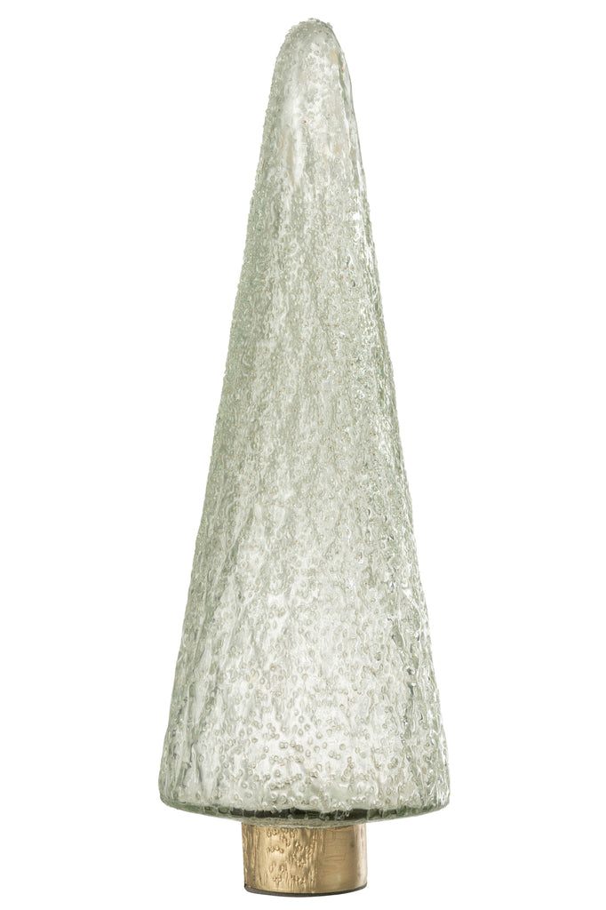 Kerstboom Gouden Voet Glas Transparant Groot