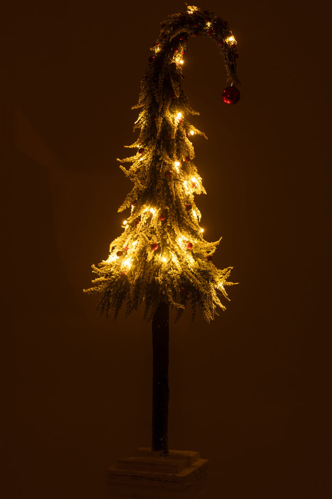 Kerstboomhoed + Led Kunstmatige Sneeuw Groen/Rood Groot