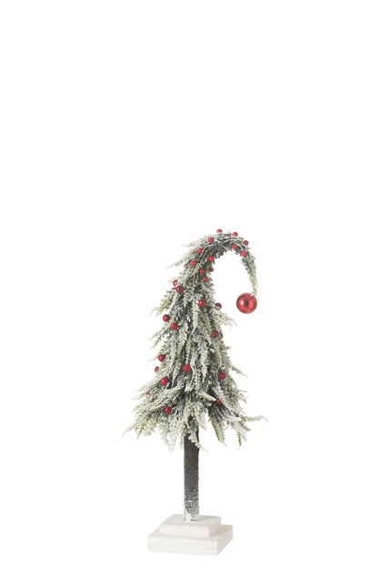 Kerstboomhoed + Led Plastic Sneeuw Groen/Rood Middelmatig